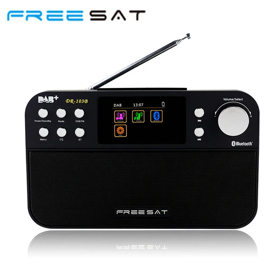 

Free sat DR-103B DAB Receiver Portable Digital DAB FM Stereo Radio Receptor With 2.4 Inch TFT Color Display Alarm Clock