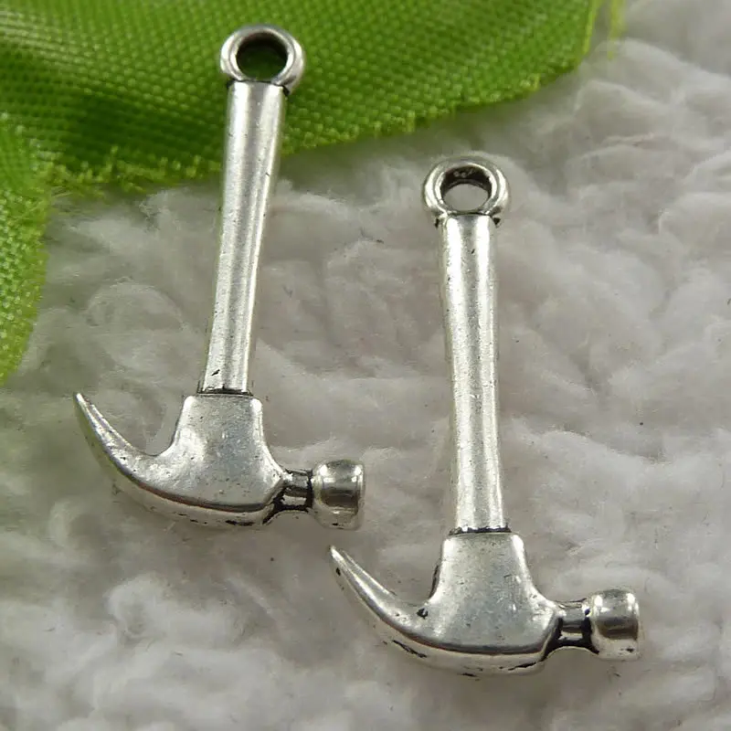 280 pieces antique silver hammer charms 25x13mm 4076in Charms from