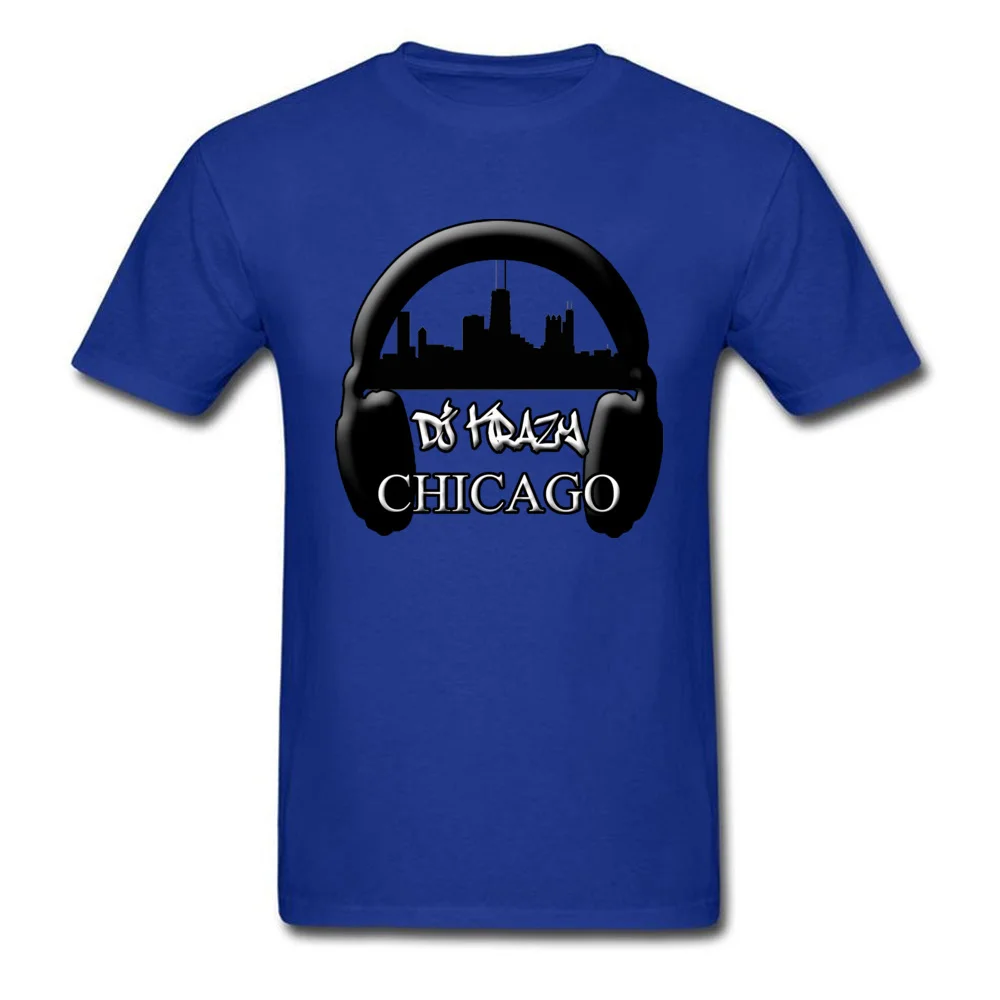 Men 2018 Fashion Tops T Shirt Round Neck Summer Autumn 100% Cotton Tshirts Printing Short Sleeve DJ KRAZY HEADPHONE Tshirts DJ KRAZY HEADPHONE blue