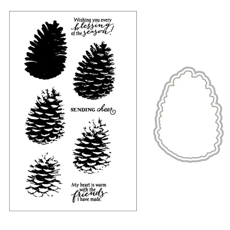 

Pine Cone DIY Cutting Dies Stencil DIY Scrapbooking Embossing Paper Card Decor