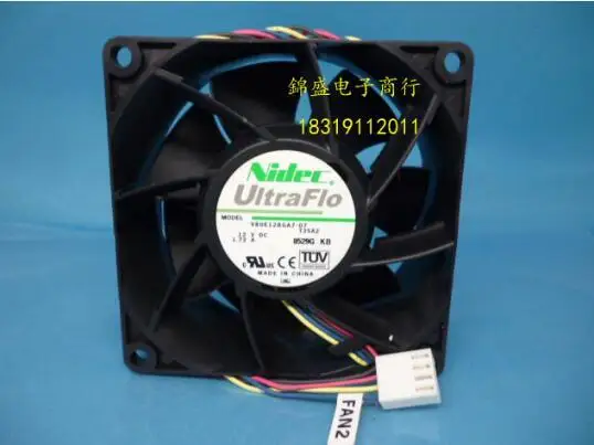 

8cm 80*80*38mm DC 12V 1.73A V80E12BGA7-07 4 Line Two Ball Bearing Server Fan