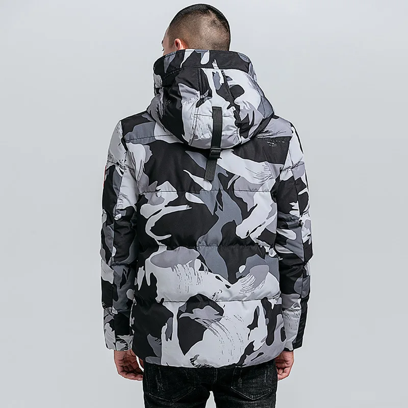 

ICPANS 2019 Winter Parkas Men Thicken Warm New Stand Collar Hooded Men's Winter jacket Camouflage Men's coat Plus Size XXXL 4XL