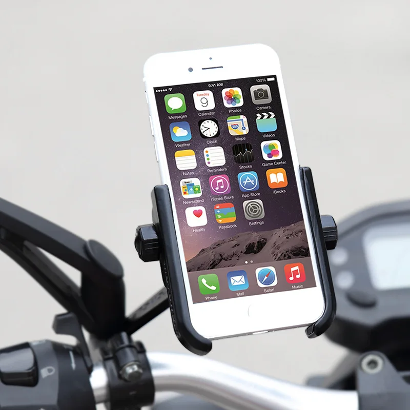 motorcycle mirror mount cell phone holder