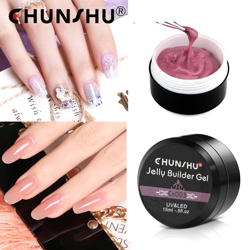 LED Hard Jelly Gel Thick Nail Art Manicure Mold Clear Pink Camouflage