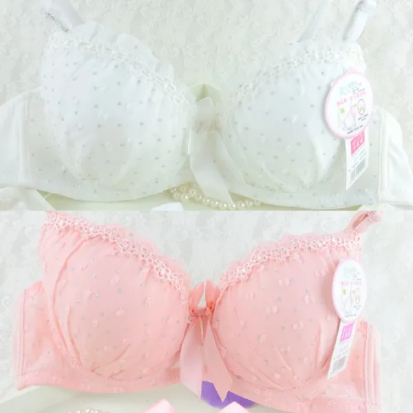 

Girl Intimates Women Push Up Bra Bowknot Lace Bras Lingerie Underwear Underwired Brassiere