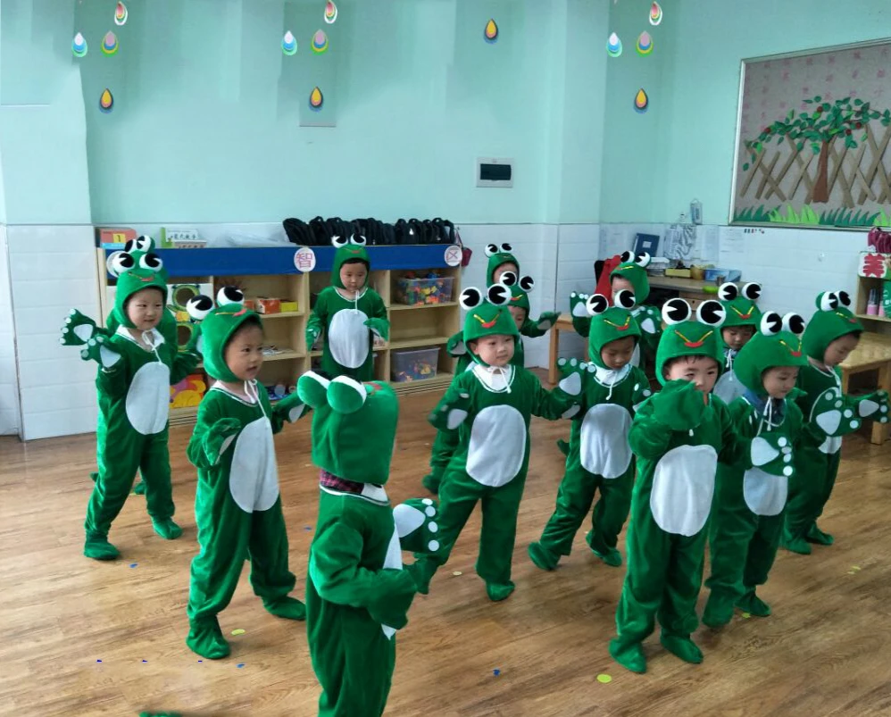 

Children's frog dance costume frog costume tadpole looking for mother small frog little frog cartoon animal dance costume