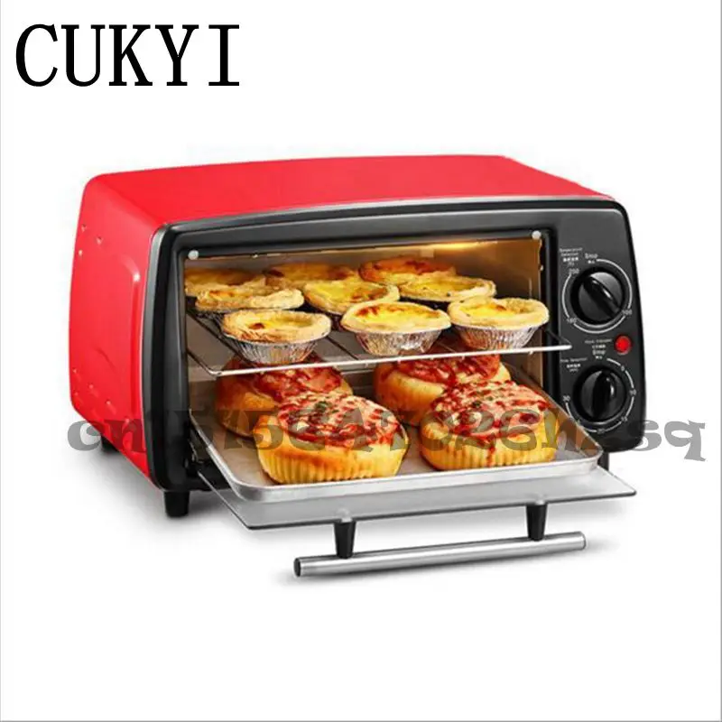 CUKYI Mini oven baking Red and Black 12L Household Multifunctional