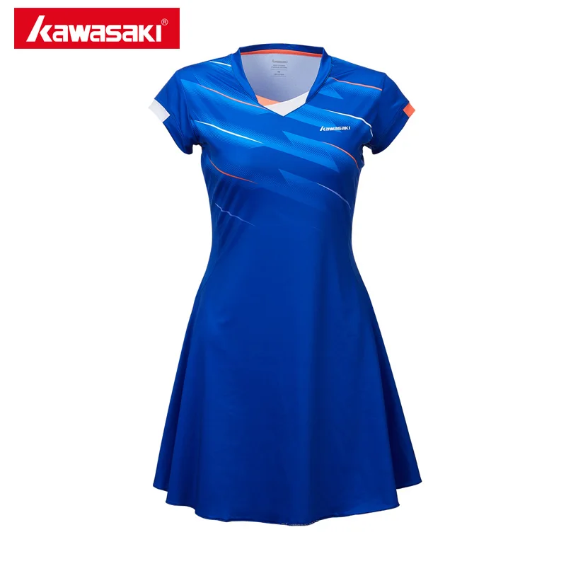 

Original Kawasaki Tennis Dresses with Shorts High Elastic 100% Polyester Sports Dress Tennis Clothes For Women Girl SK-T2701