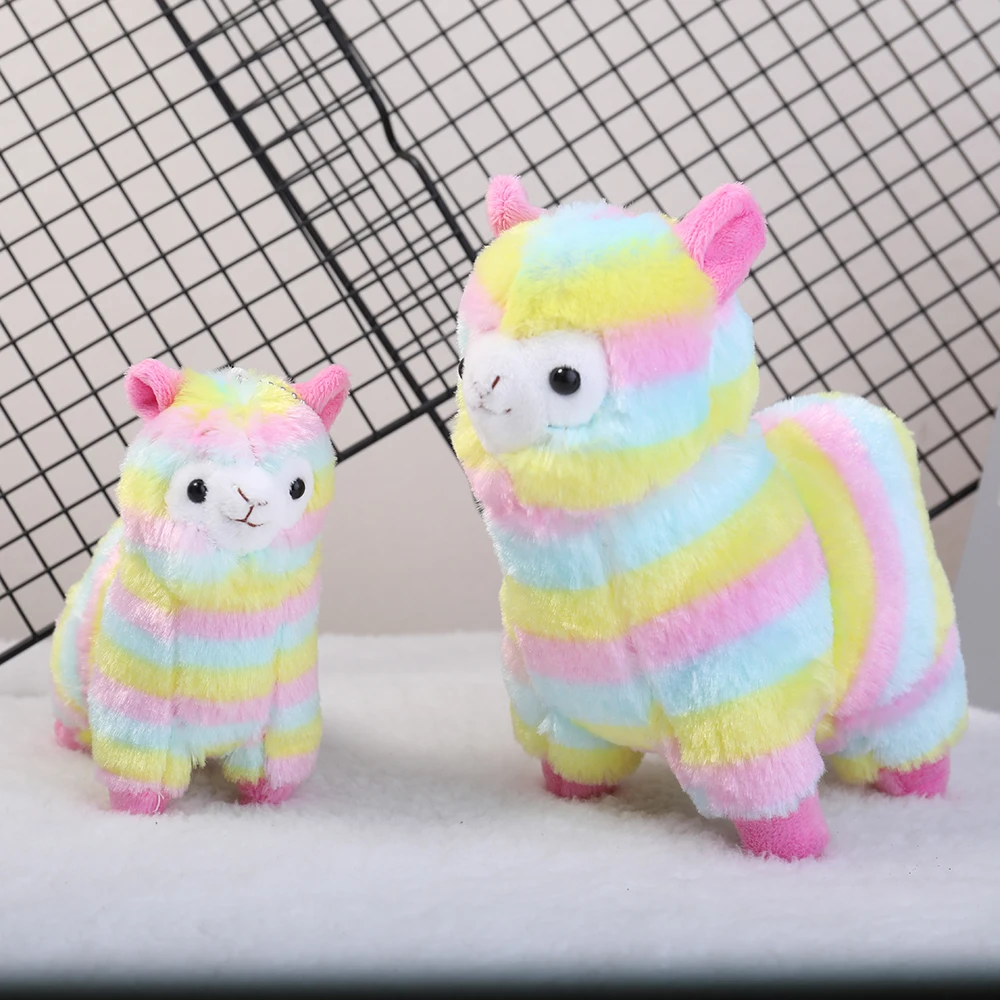 Little Cute Rainbow Alpaca Plush Sheep Toys Baby Soft Plush Stuffed