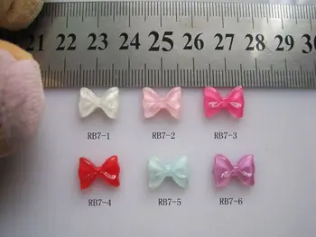 

RB7 200pcs/bag Crystal Color Resin Bow Nail Art Decoration Nail DIY Accessory Resin Bow without Rhinestone