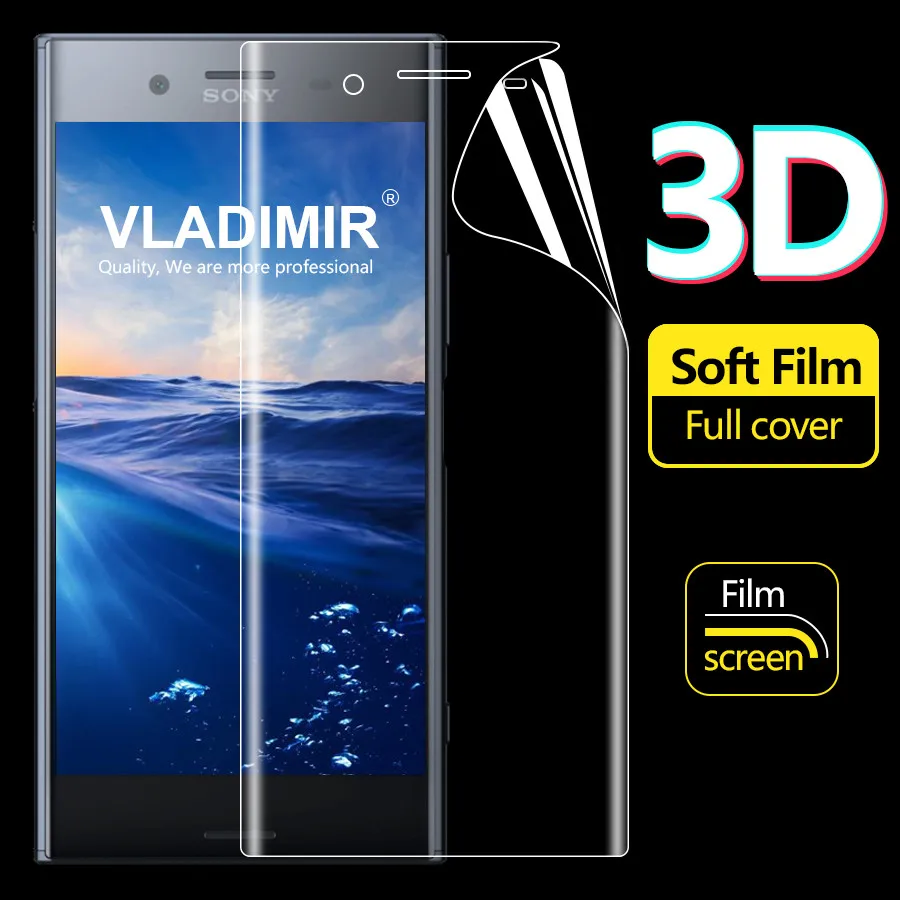 Владимир пленка из мягкого ТПУ 3D полное покрытие Экран Защитная для sony Xperia XZS XZ XZ1