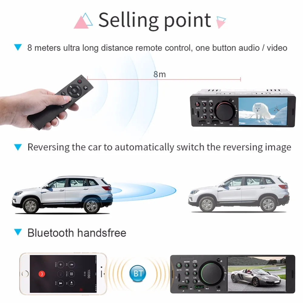 7805 1Din 4 1 дюймов Автомобильный стерео радио Bluetooth FM Aux USB автомобильный MP5