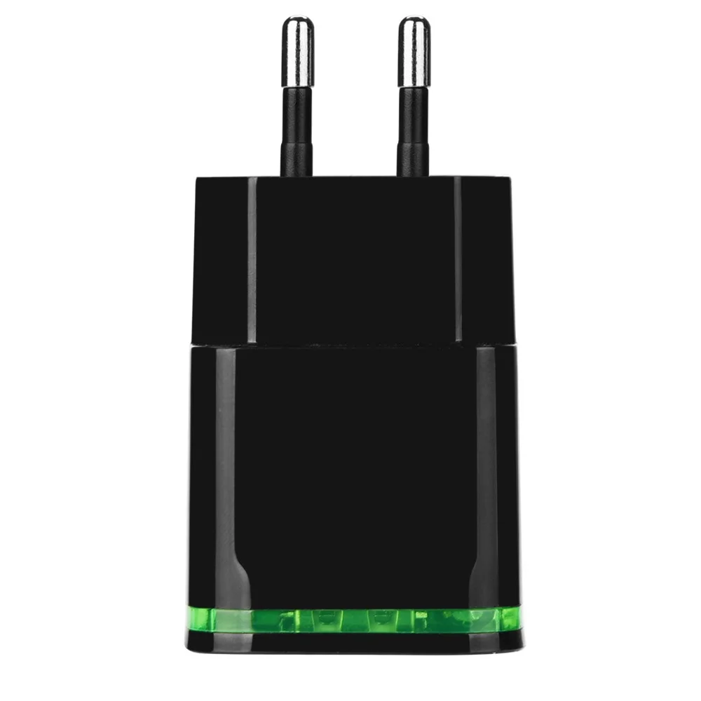 2А ЕС вилка 2 порта светодиодный USB зарядное устройство+ мобильный телефон микро данных Зарядка USB для samsung S3 s4 3 Xiaomi Redmi 3 s 4x pro NOTE 4 4X