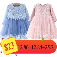 Humor Bear/платье-комбинация для девочек; коллекция года; летнее Брендовое детское платье; платье принцессы с длинными рукавами; одежда для детей; платье для маленьких девочек