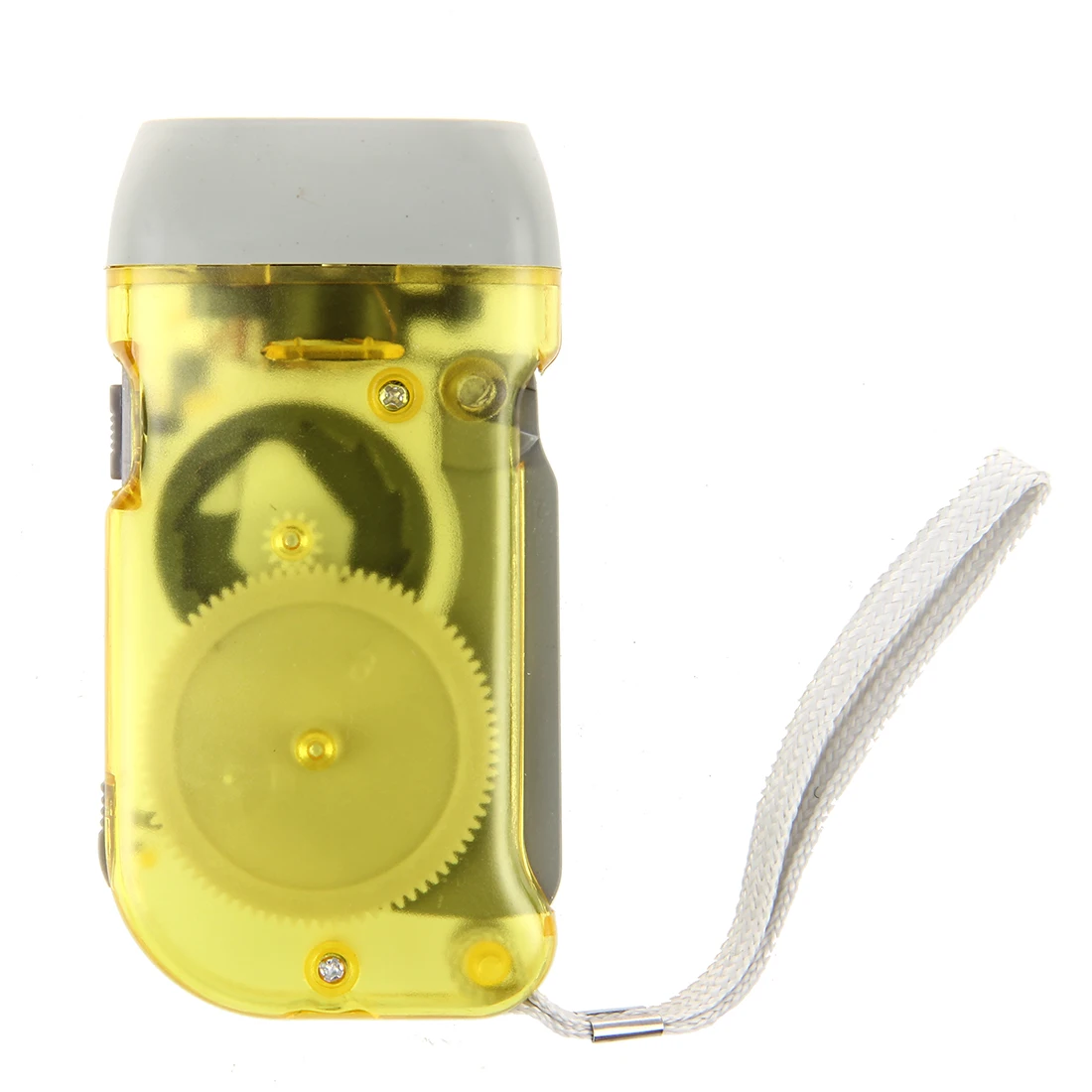 

Yellow 3 LED Hand Press No Battery Wind up Crank Camping Outdoor Flashlight Light Torch