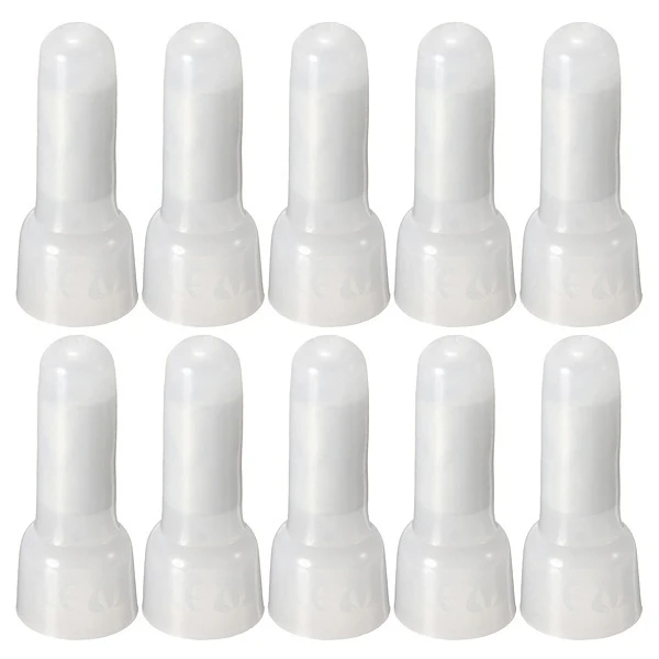 

100pcs 22-16 GA AWG Closed End Crimp Caps Splice Gauge Wire Connectors Terminals (White)