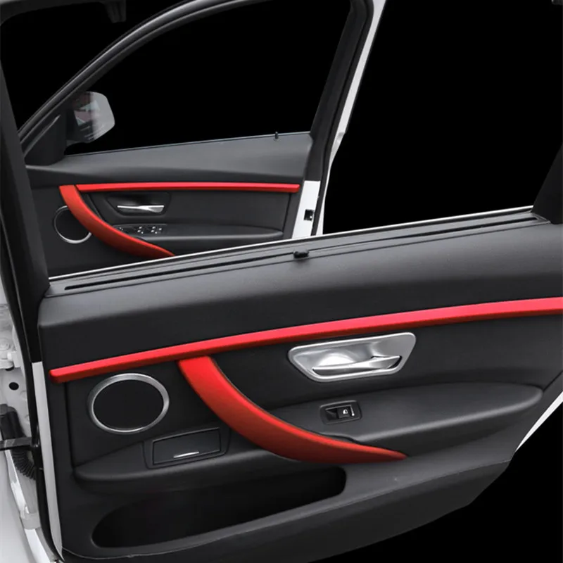 

Car Styling Door Panel Decoration Stickers Trim Doorknob Covers For BMW 3/4 serises F30 F32 3GT F34 2017-19 Interior Accessories