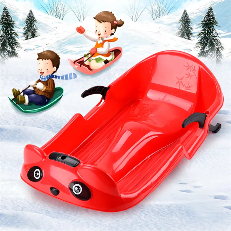VENMO Clothing Snow Sled Board,Snow Sled Eco-Friendly Portable Thicken Kids Adult Snow Sled Sledge Ski Board Sleigh Outdoor Grass Sand Slider Portable Rolling Snow Slider