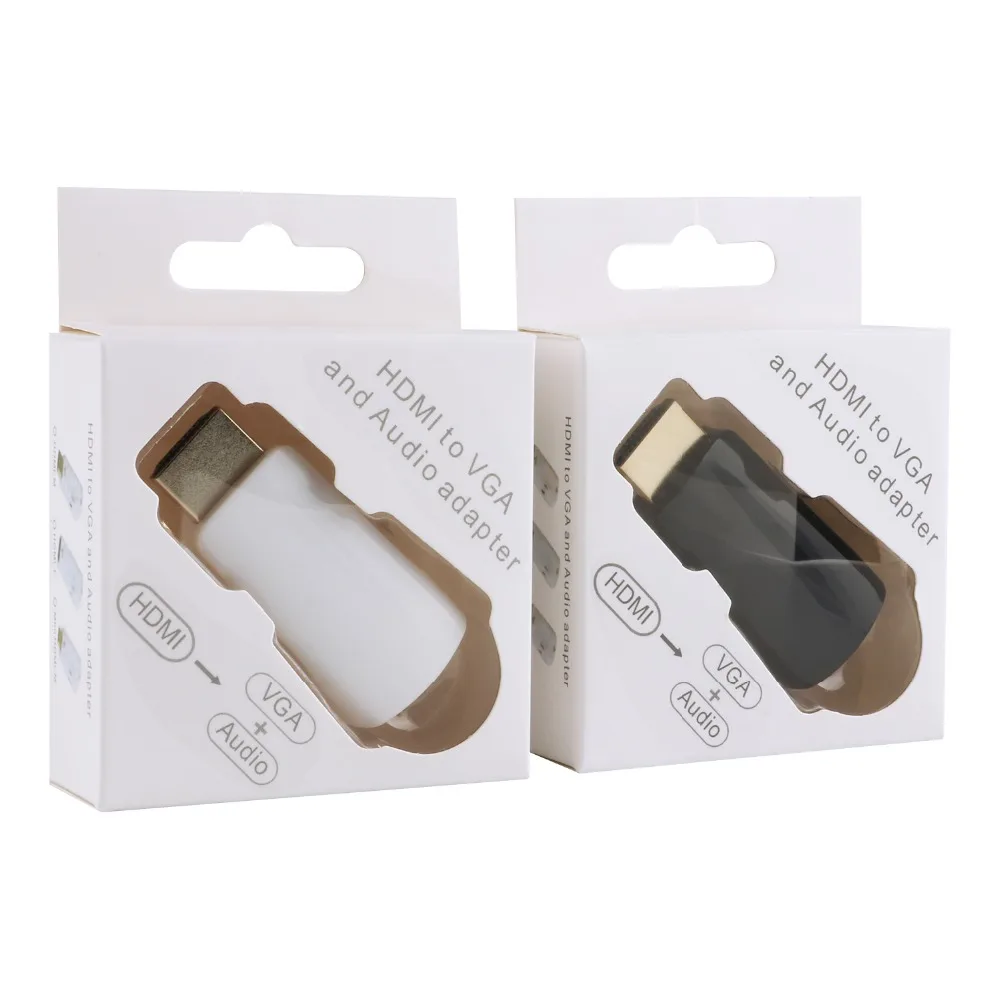 JCKEL вход HDMI папа к VGA Женский 3 5 аудио 1080P видео адаптер конвертер переключатель с