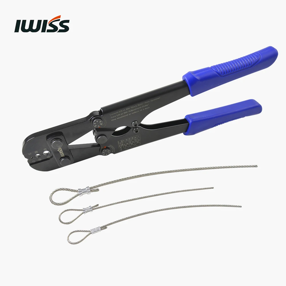 IWISS IWS 1608M Wire Rope Crimping Tool for Copper and Aluminum Oval