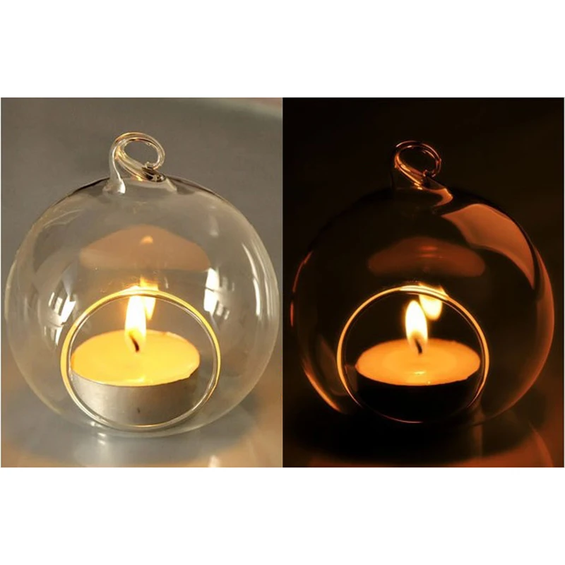 Romantic Wedding Dinner Decor Crystal Glass Hanging Candle Holder Candlestick