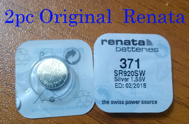 Аккумулятор для часов renata 2 шт. с оксидом серебра 371 SR920SW 920 1 55 в 100% оригинальный
