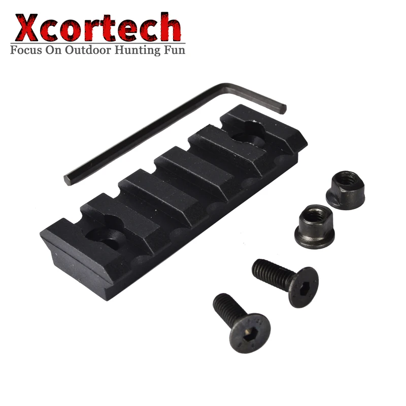 

Quick Release Scope Rail Mount Base 5 Slot PP Plastic Keymod Picatinny Weaver Rail with Wrench Tactical Gun Mount Base Adapter