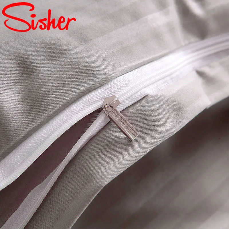 Sisher роскошный пододеяльник классический сплошной цвет одеяло постельное белье для взрослых один двойной queen King