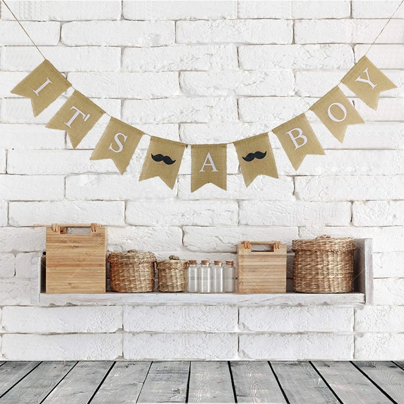 MUSTACHE-It-Is-A-Boy-girl-Burlap-gender-reveal-Banner-christening-baptism-Baby-Shower-Garland-Bunting (1)