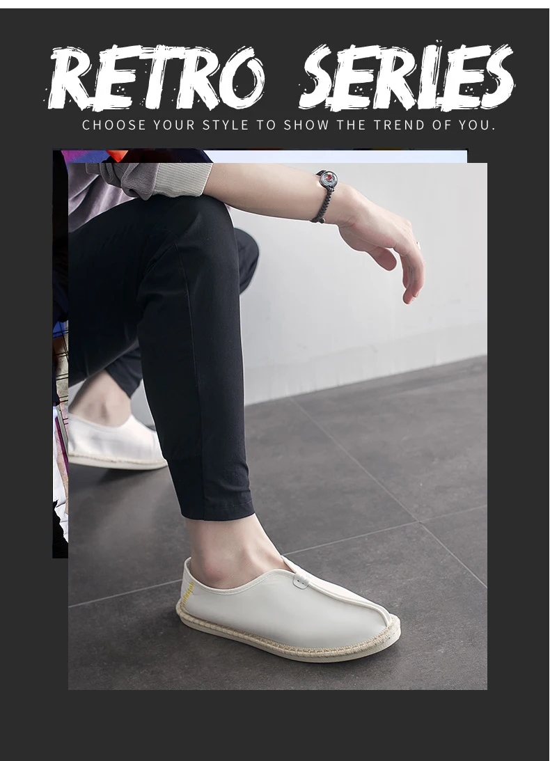 Summer men's shoes fashion breathable casual espadrilles light lazy shoes non-slip flat sneakers for men home daily shoes