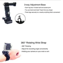 Feocont Gopro Accessories Set Helmet Strap Mount Suitable to Go pro Hero5 5s 4 3 SJ4000 SJCAM xiaomi yi 2 Camera