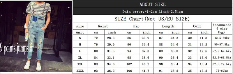 2019 новый летний корейский версия джинсовый комбинезон мужской прилив ретро отверстие ноги девять очков джинсовые сиамские подтяжки
