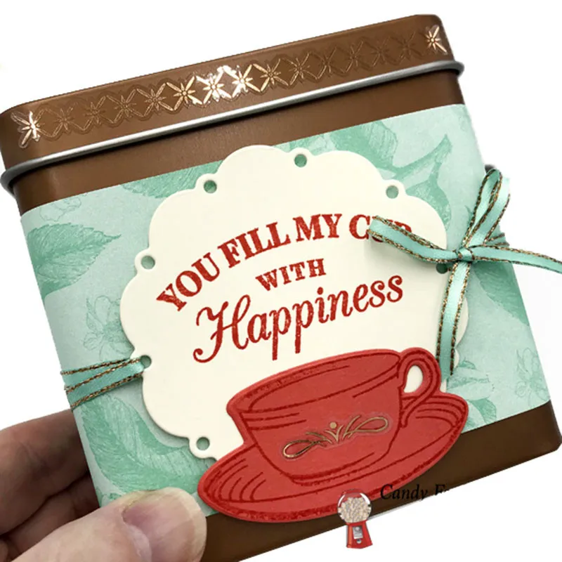 

9PCS Time For Tea metal cutting dies stamps new 2019 Craft dies Scrapbooking Die Cut easter stitch Frame Embossing paper Cards