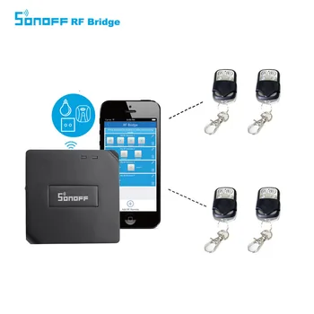 

Sonoff RF Bridge 433 Convert 433MHz RF Remote to App via WiFi Smart Home Security Automation Module Wireless Switch Timer