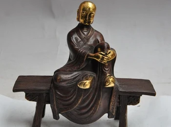 

8"tibet buddhism bronze gilt Ksitigarbha Jizo buddha Tang Seng monk Sanzo statue