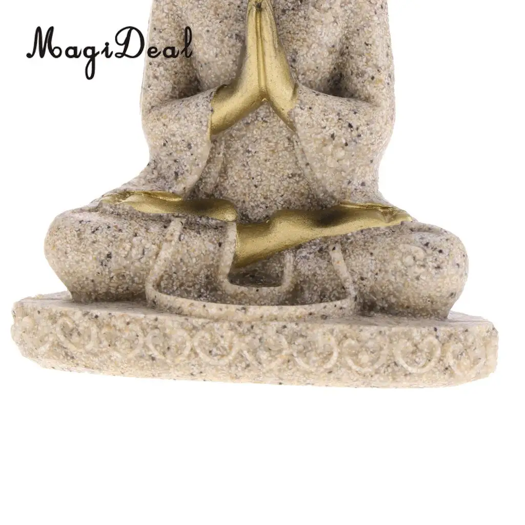 The Hue Sandstone Meditation Buddha Statue Sculpture Hand Carved Figurine Statue Home Decoration 