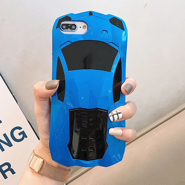 Cool 3D Sports Car Phone Case For iPhone X 10 XS 6 6s 7 8 Hard PC