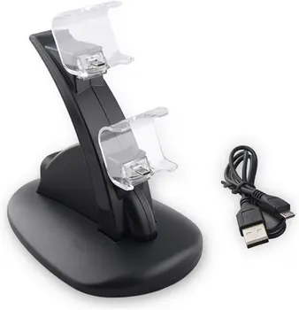 

200sets LED Dual USB Charging Dock Cradle Station Stand for Sony Playstation 4 PS4 Game Gaming Controller