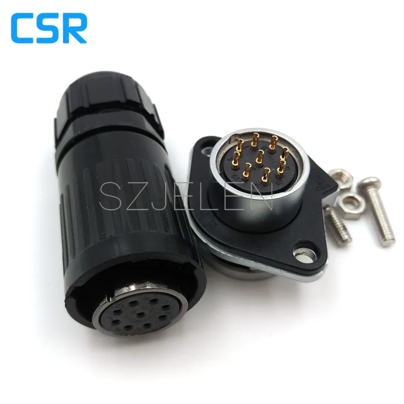 Weipu WP20, waterproof 9 pin connectors, power connectors automation