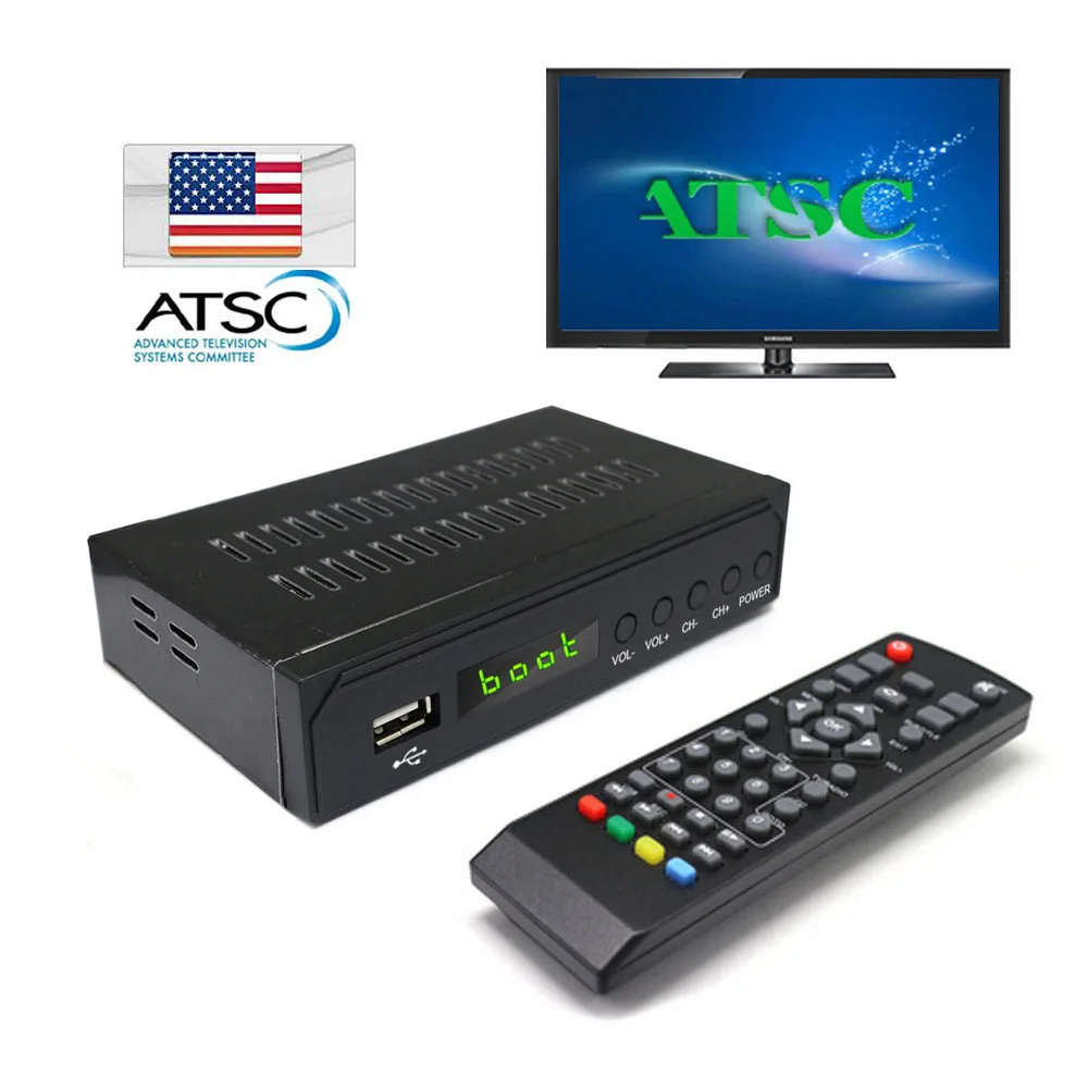 

Canada DIGITAL TERRESTRIAL ATSC TV BOX 1080P HDMI (Digital/Analog) CONVERTOR RECEIVER HDTV NTIA Cert Without VHF UHF ANTENNA