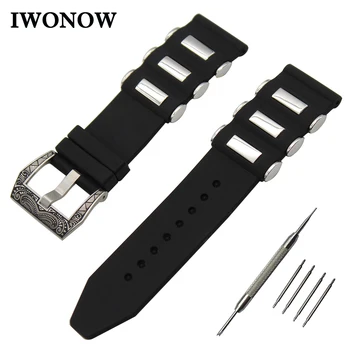 

Silicone Rubber Watch Band 21mm 22mm 23mm 24mm for Tissot 1853 T035 Stainless Steel Carved Pre-v Buckle Strap Wrist Bracelet
