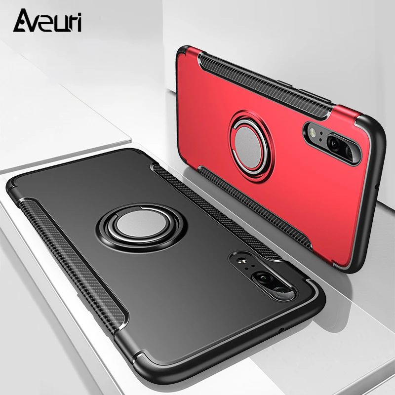 Чехол Aveuri с кольцом на палец для телефона Huawei P20 Lite / P10 P9 чехол автомобильный