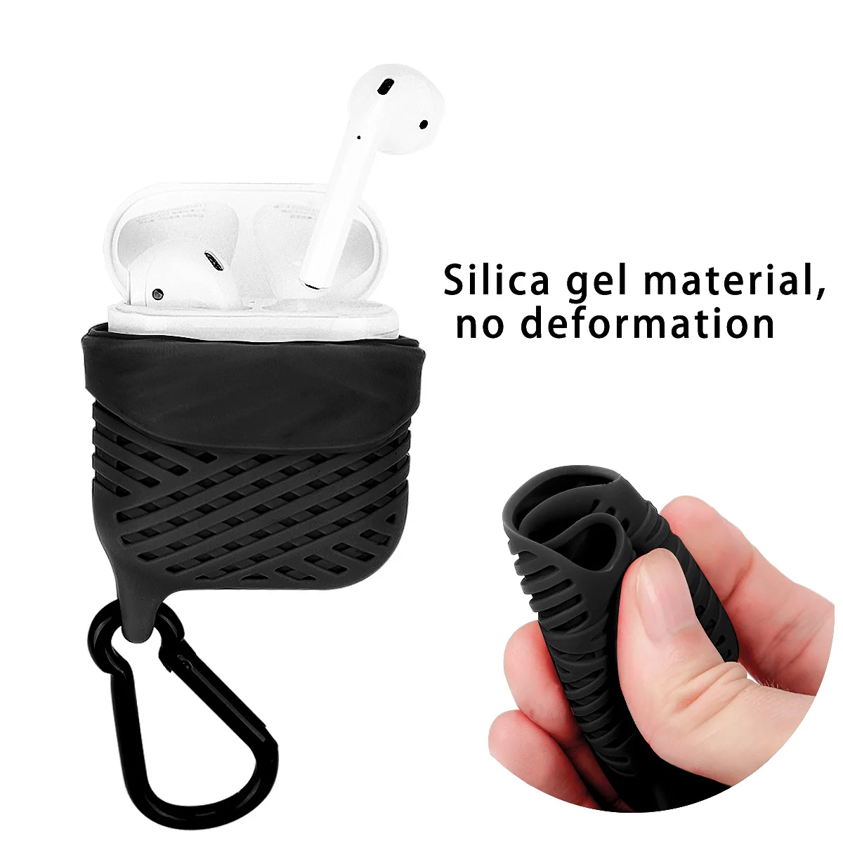 

Applicable Apple earphones Airpods Silicone case Anti-fall and Dustproof Bluetooth Headphone airpod Case Storage Box earbud case
