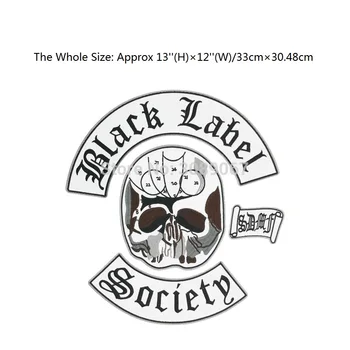 

13" Large HEAVY METAL BAND BLACK LABEL SOCIETY BLS PATCH SET For Back Music Band LOGO Embroidered IRON ON Patch Heavy Metal