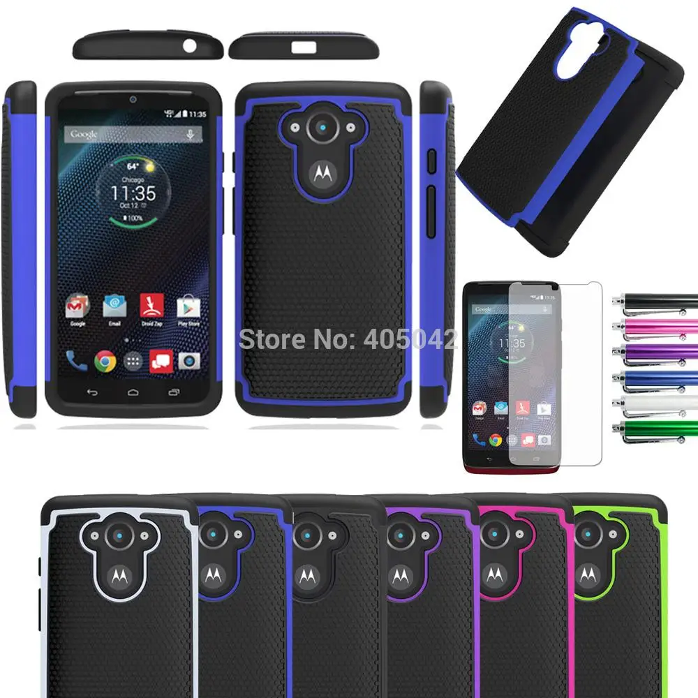 

Case For Motorola Droid Turbo/Moto Maxx XT1254/Ballistic Nylon Version XT1225 Impact Rubber Shockproof Silicone Hard Case Cover