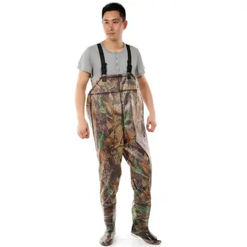2017 Camouflage Fishing Waders PVC Breathable Chest Waders Fishing Pants Waterproof Boots Wear Dichotomanthes End Fishing Waders