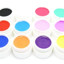 Дизайн ногтей 12 Цвет Solid Чистая УФ гель для UV лампа Кисть форм bemlp