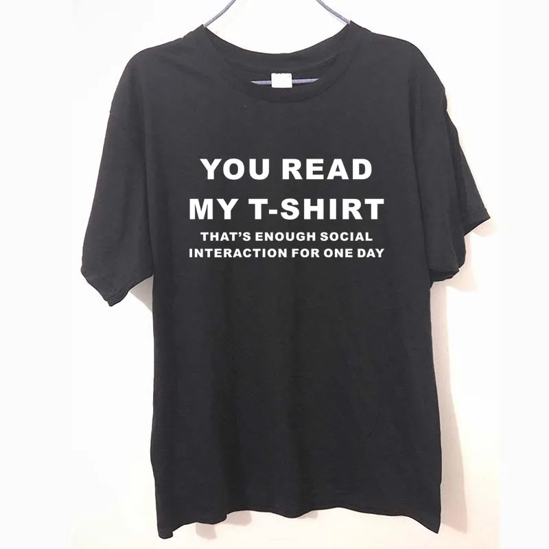 New YOU READ MY T SHIRT Printed Funny Joke Geek Slogan t shirt white ...