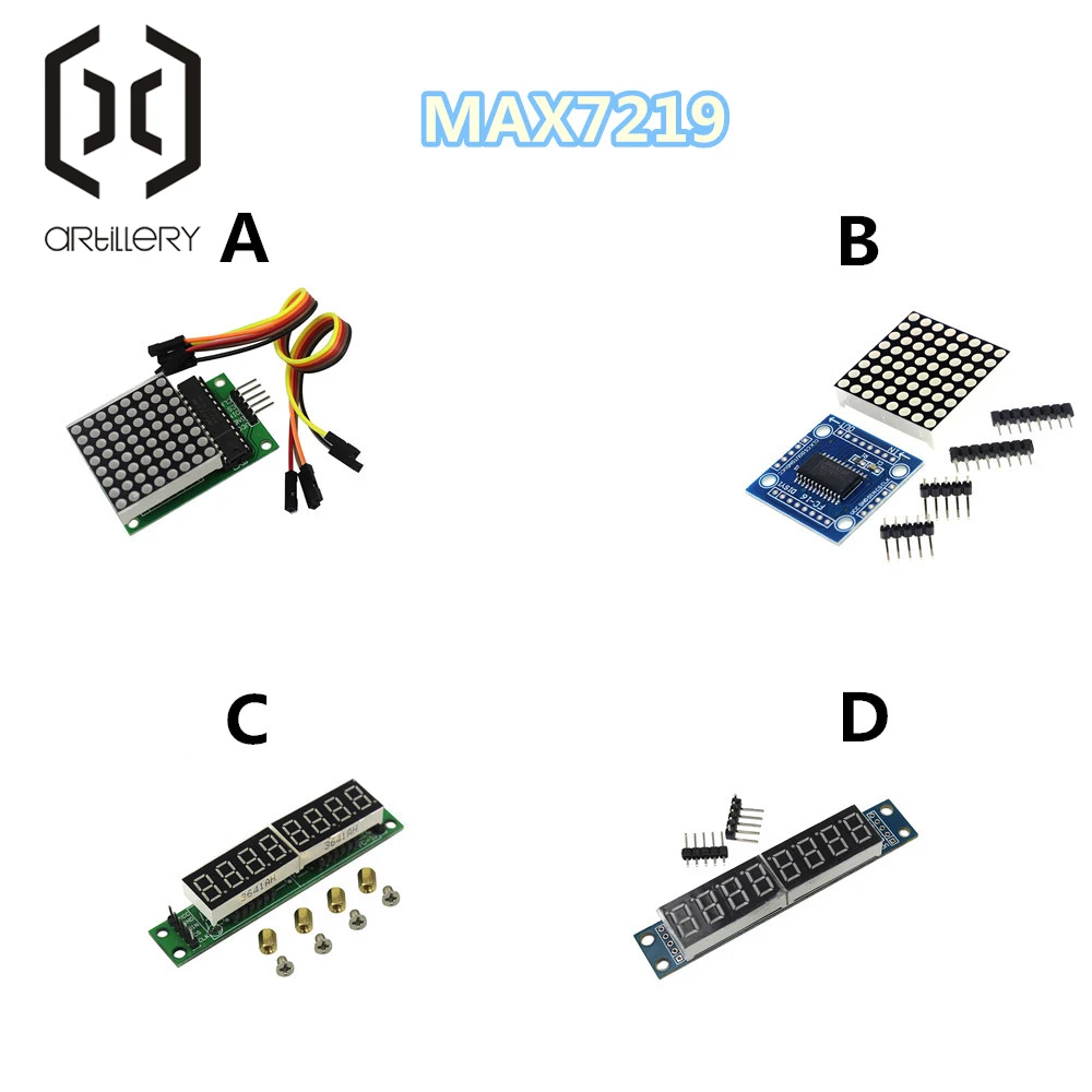 MAX7219 точка модуль светодиодной матрицы MCU светодиодный Дисплей Управление модуль комплект для arduino DIY Kit