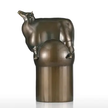 

Tooarts Tomfeel Cattle Figurine Fiberglass Figurine Miniature Sculpture Home Decor Cattle Craft Gift For Home Garden